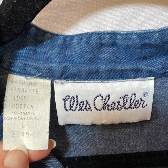 Vintage Cottagecore Denim Chambray Blouse - Picture 11 of 14